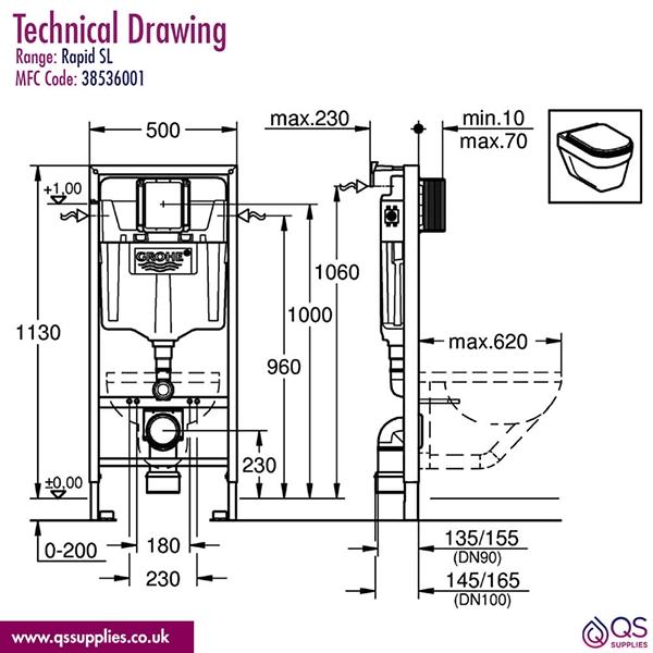 Technical drawing QS-V28647 / 38536001