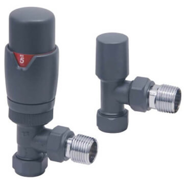 Joseph Miles Pair Of Designer Twin Pack TRV Radiator Valves - Image