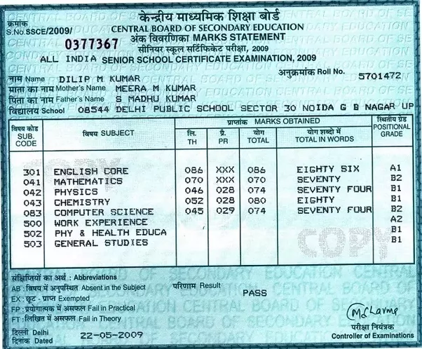 12th Marksheet - vrogue.co