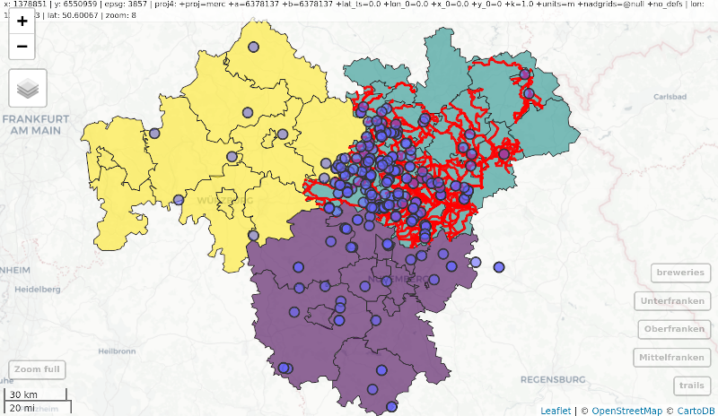 Using mapview at the end of an sf-based pipe expression.