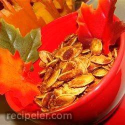 caramelized spicy pumpkin seeds