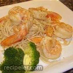 Garlic Pasta with Prawns