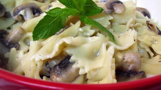 mushroom mint pasta salad