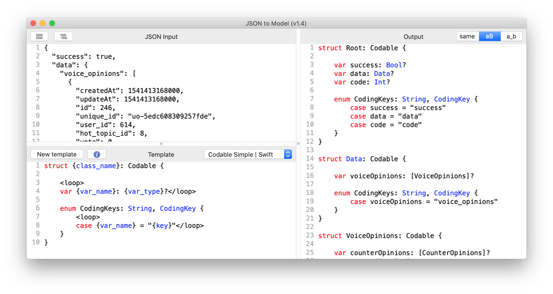 Json-Model-Generator