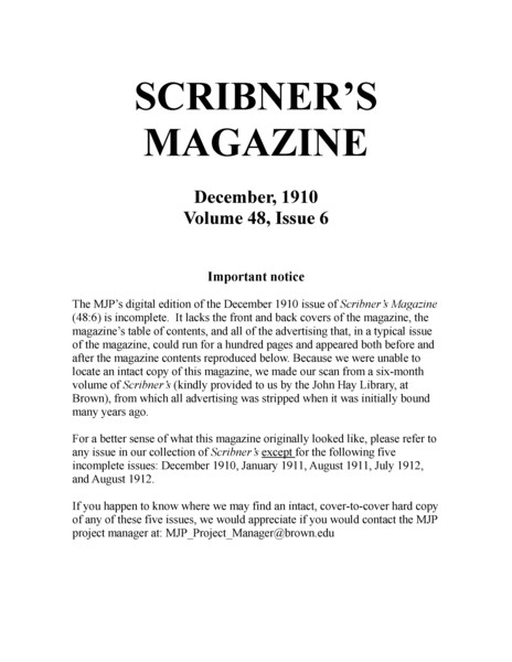 Scribner’s Magazine cover image