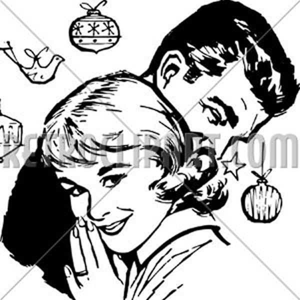 Retro Christmas Couple