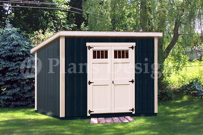 6' x 10' classic deluxe modern storage shed plans, design