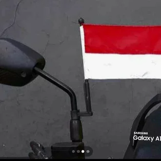 Bendera merah putih mini buat motor + tiang