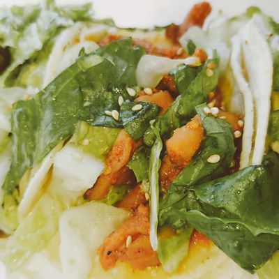 Photo of River Park Farmers Market - Fresno, CA, US. Spicy pork taco