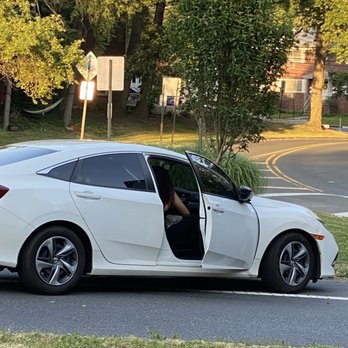 People watch where you're driving! Driver went on one way road and hit a cyclist.