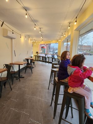 Photo of Danville Dips - Danville, IN, US. two girls sitting on stools in a restaurant