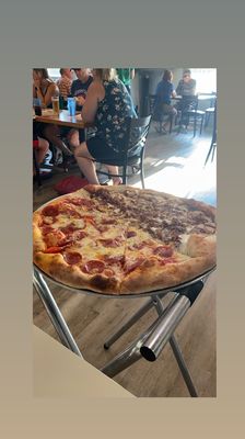 Photo of Big Sal's Pizzeria & Restaurant - Plattsburgh, NY, US. Half pepperoni & half BBQ chicken