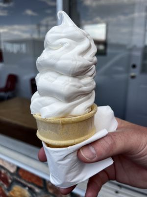 Photo of Mono Cone - Lee Vining, CA, US. Vanilla Ice Cream Cone