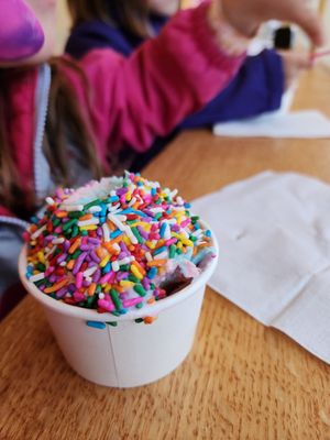 Photo of Danville Dips - Danville, IN, US. a girl taking a picture of a sprinkle