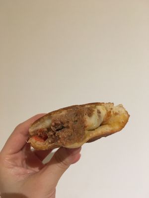 Photo of Trio Pizzeria - Brooklyn, NY, US. Meatball Parmigiana Calzone