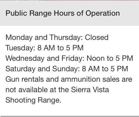 Photo of Sierra Vista Shooting Range - Sierra Vista, AZ, US. Range hours