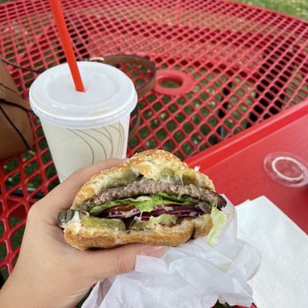 Jalapeño cheeseburger and Oreo milkshake