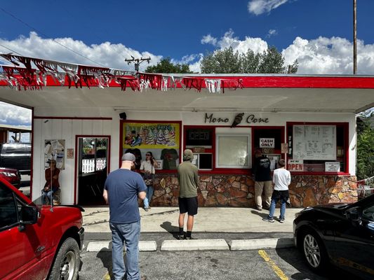 Photo of Mono Cone - Lee Vining, CA, US. Front of Mono Cone. They have a great menu, lots of good food choices.