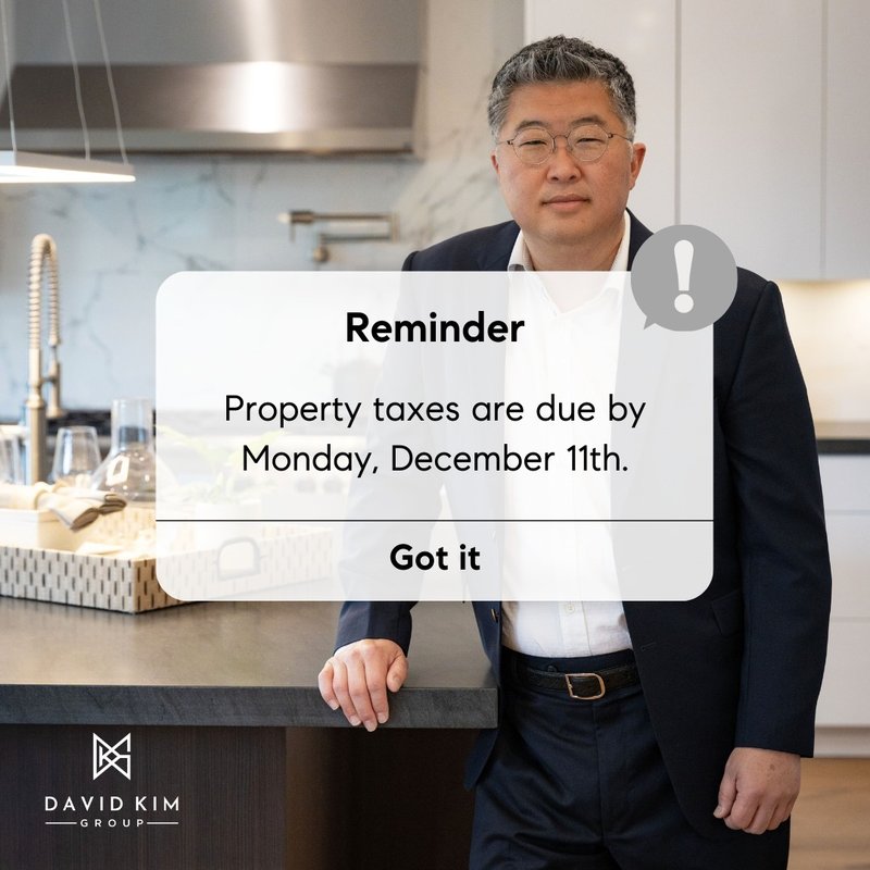 Property Taxes Due by Mon, December 11th!