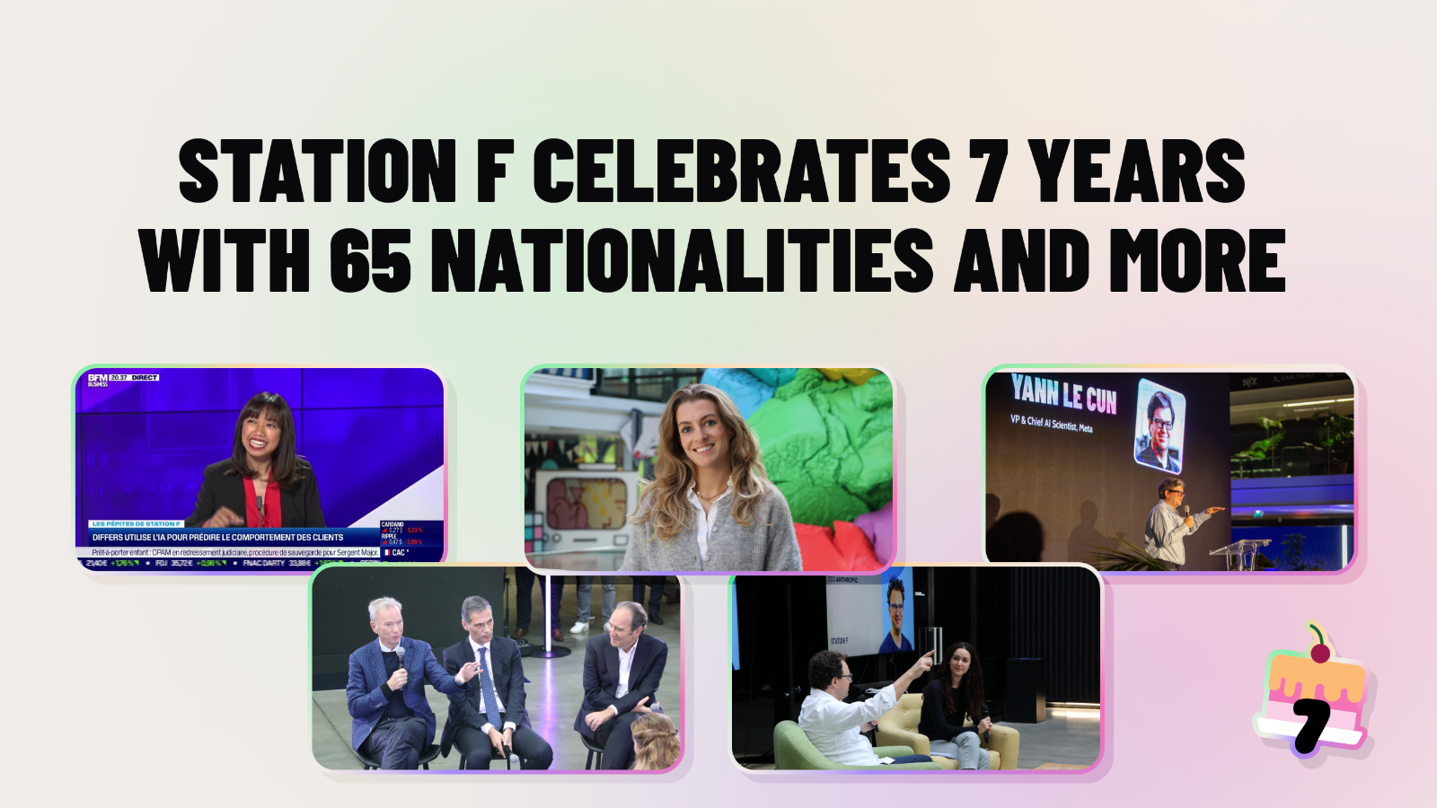 Thumbnail for news article called STATION F celebrates 7 years with 65 nationalities on campus