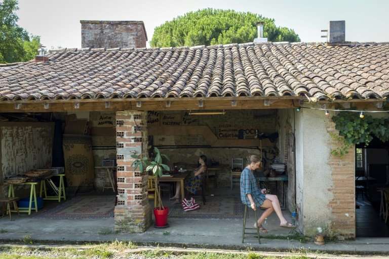 A converted barn is an office at the Hundredth Monkey Farm, an incubator for aspiring farmers