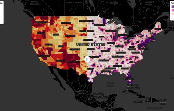 Swipe between two maps