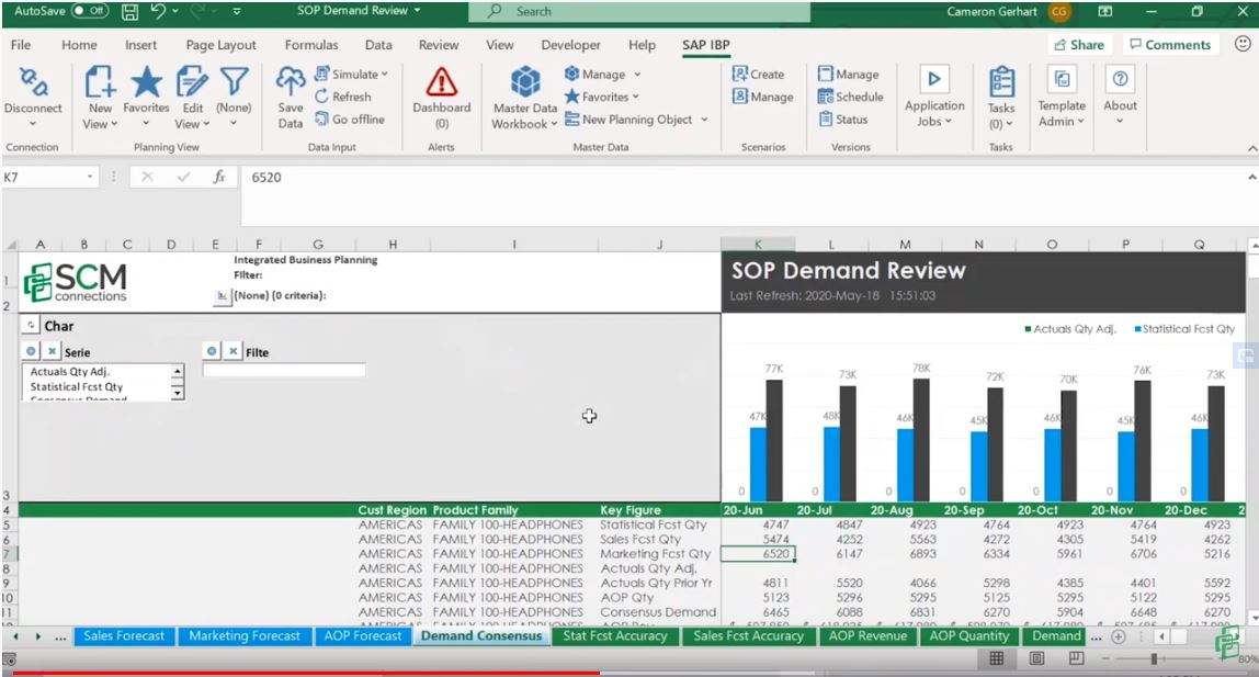 SAP IBP 2005 Microsoft Excel Add-In