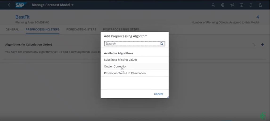 Outlier Correction using SAP IBP