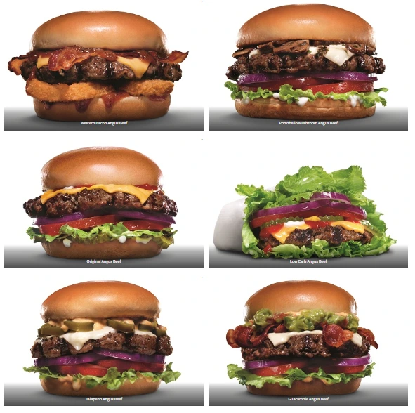 Carls jr angus Beef burgers