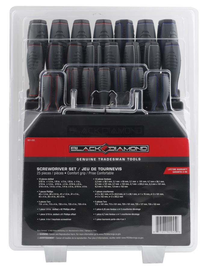 Black Diamond Comfort Grip Screwdriver Set