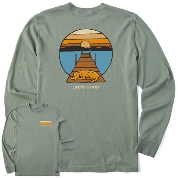 Men's Dock Dog Sunset Long Sleeve Crusher Tee