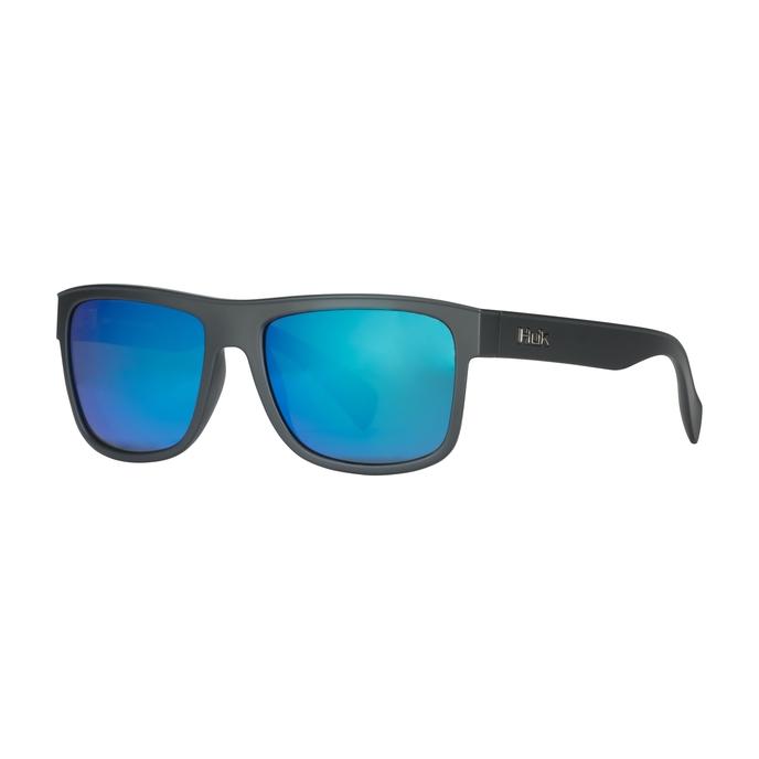 Huk Clinch Matte Black/Smoke/Blue Mirror 125  PROFILE VIEW