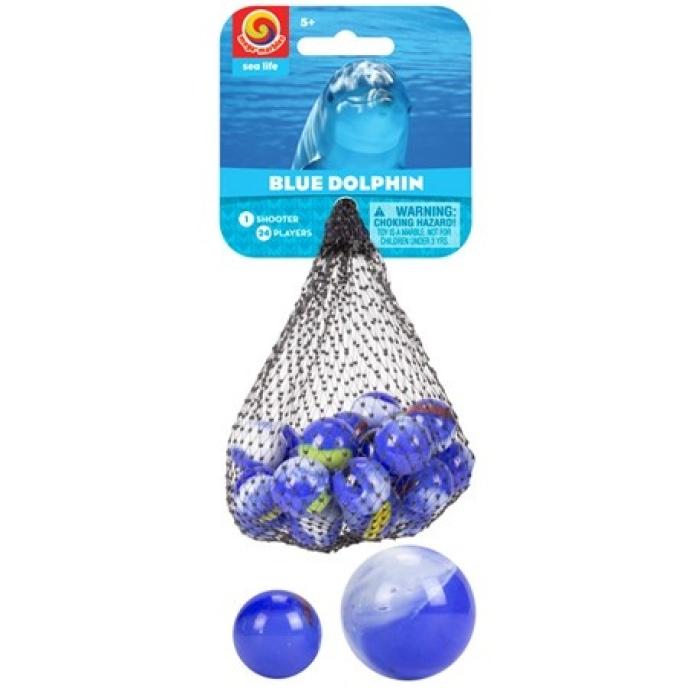 Mega Marbles Sea Life Blue Dolphin Set