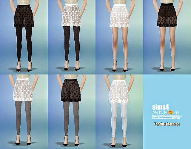 Sims 4 Lace h line mini skirt at Marigold