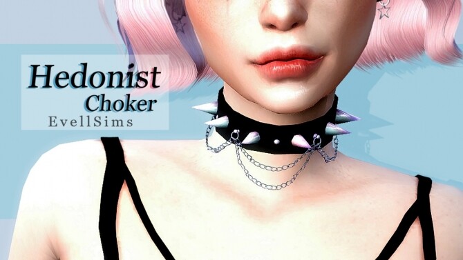 Sims 4 Spiked choker at EvellSims