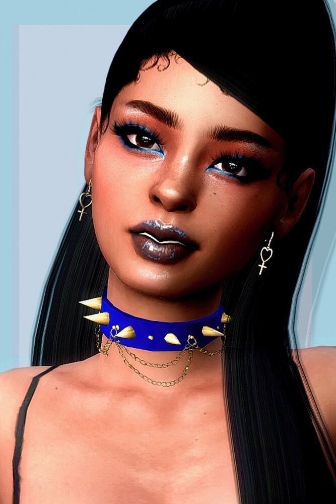 Sims 4 Spiked choker at EvellSims