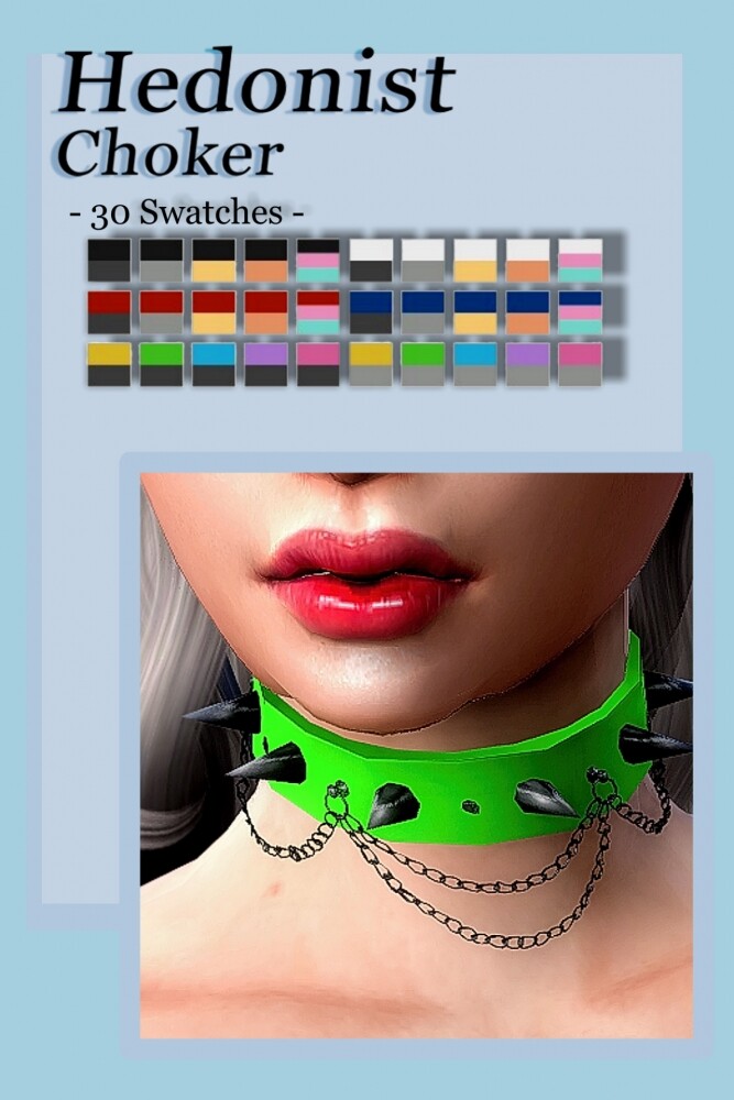 Sims 4 Spiked choker at EvellSims