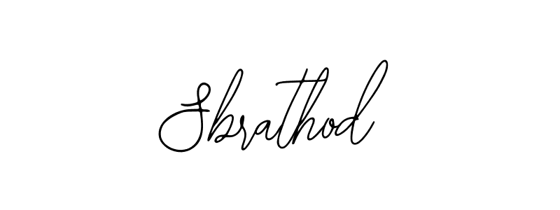 How to make Sbrathod name signature. Use Bearetta-2O07w style for creating short signs online. This is the latest handwritten sign. Sbrathod signature style 12 images and pictures png