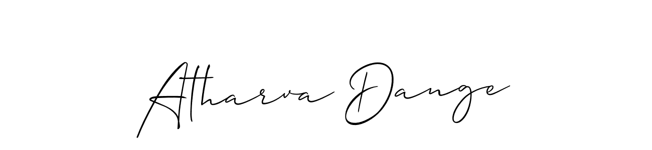 Make a beautiful signature design for name Atharva Dange. With this signature (Allison_Script) style, you can create a handwritten signature for free. Atharva Dange signature style 2 images and pictures png