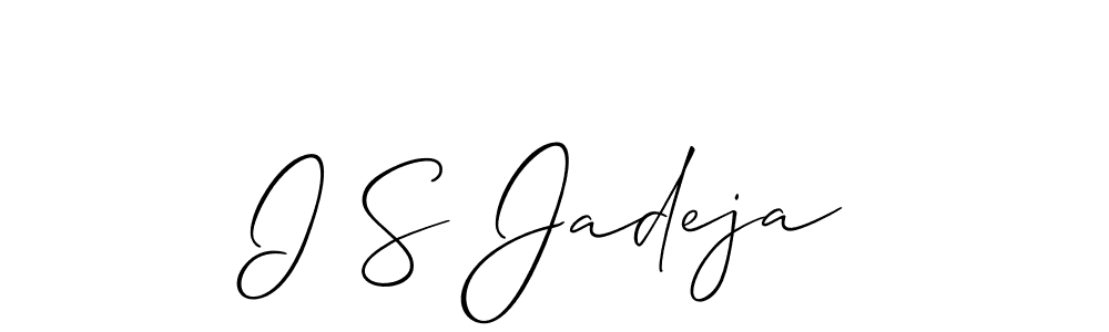 I S Jadeja stylish signature style. Best Handwritten Sign (Allison_Script) for my name. Handwritten Signature Collection Ideas for my name I S Jadeja. I S Jadeja signature style 2 images and pictures png