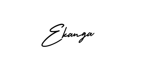 Ekanga stylish signature style. Best Handwritten Sign (AmerikaSignatureDemo-Regular) for my name. Handwritten Signature Collection Ideas for my name Ekanga. Ekanga signature style 3 images and pictures png