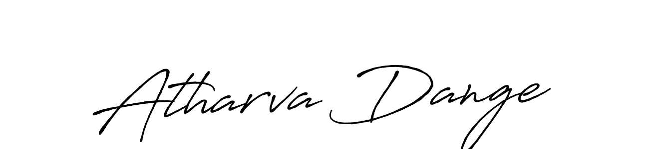 How to make Atharva Dange name signature. Use Antro_Vectra_Bolder style for creating short signs online. This is the latest handwritten sign. Atharva Dange signature style 7 images and pictures png