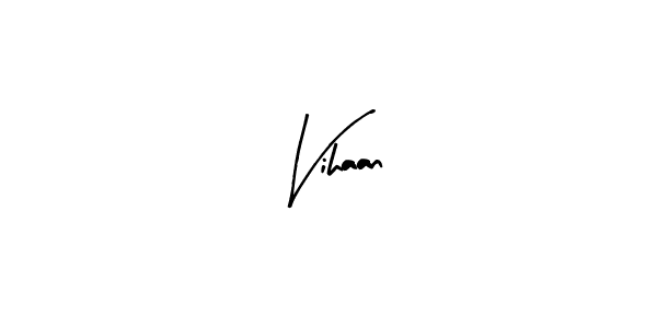 The best way (Arty Signature) to make a short signature is to pick only two or three words in your name. The name Vihaan include a total of six letters. For converting this name. Vihaan signature style 8 images and pictures png