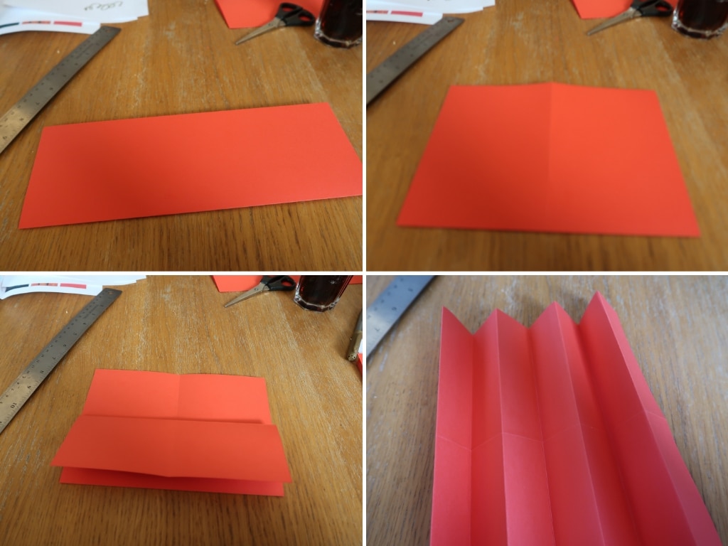 How to fold the card for Chinese Fan Craft