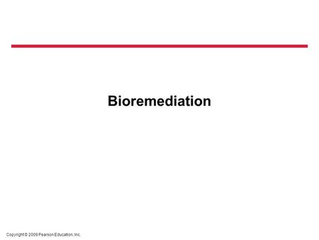 Bioremediation.