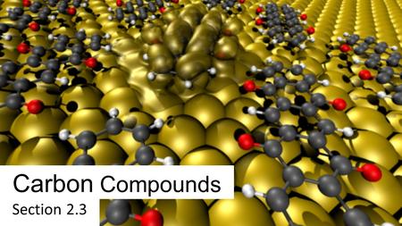 Carbon Compounds Section 2.3.