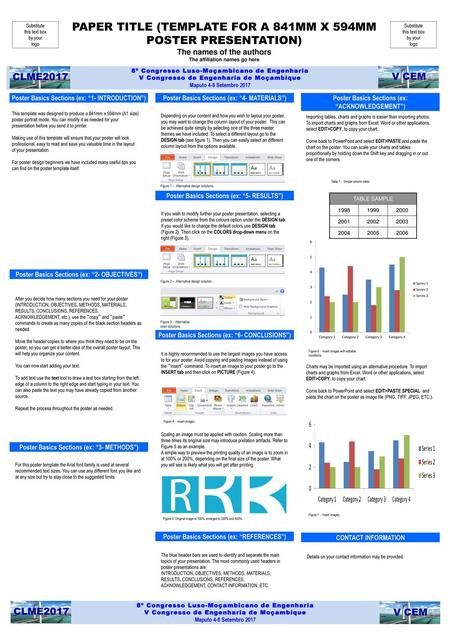 PAPER TITLE (TEMPLATE FOR A 841MM X 594MM POSTER PRESENTATION)