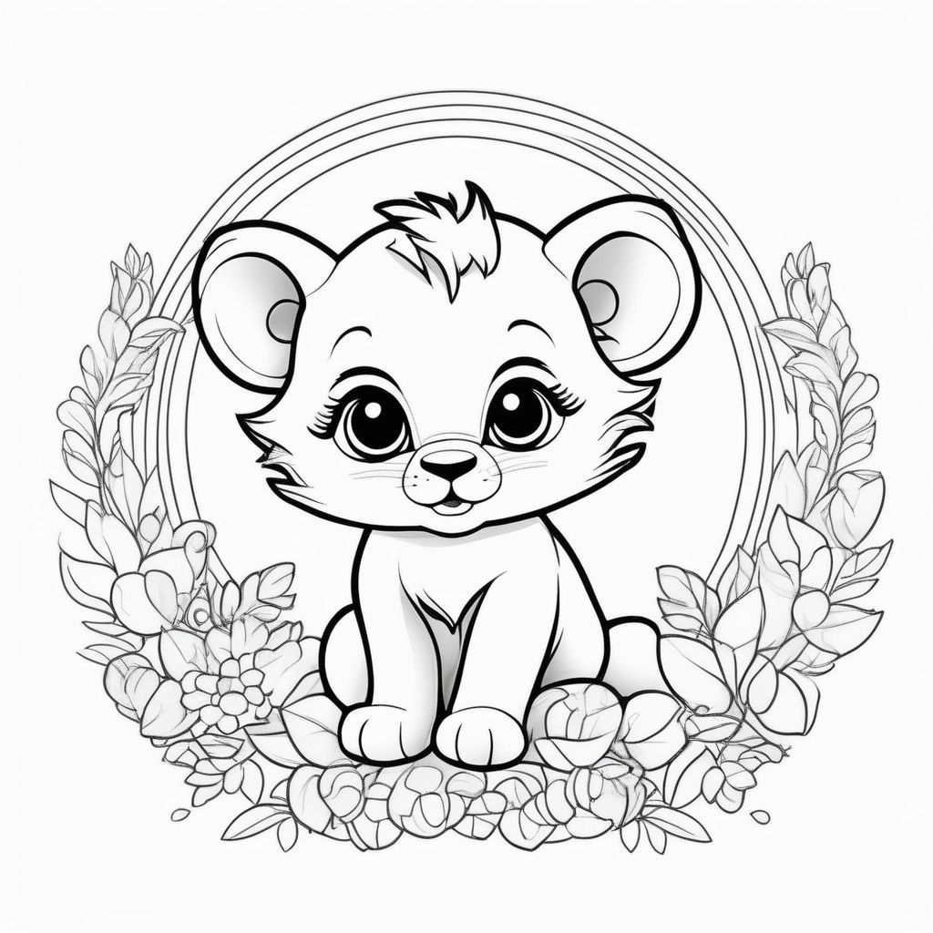 baby animals cartoon coloring pages