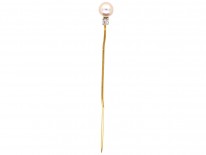 Pearl ​& Diamond Tie Pin