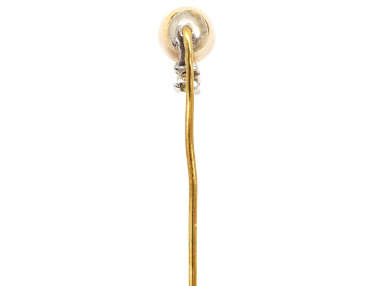 Pearl ​& Diamond Tie Pin